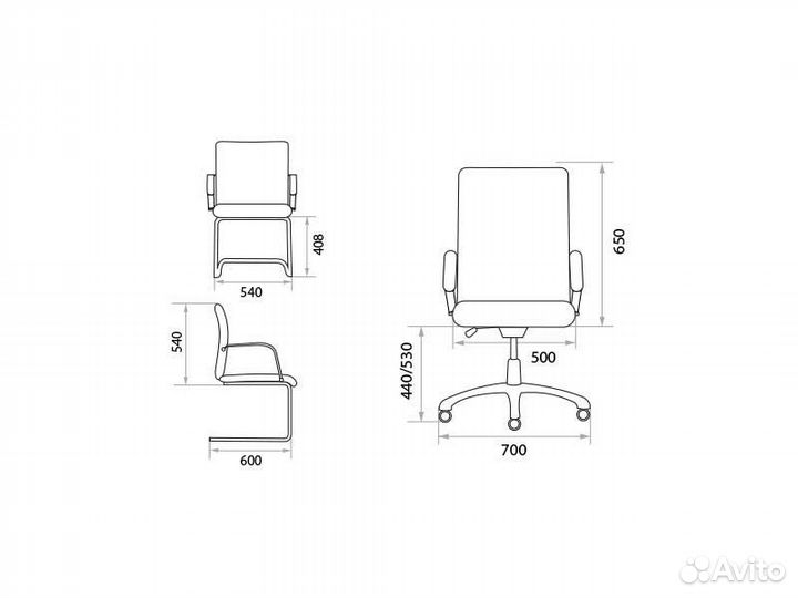 Кресло для руководителя Manager DF steel chrome-Т3