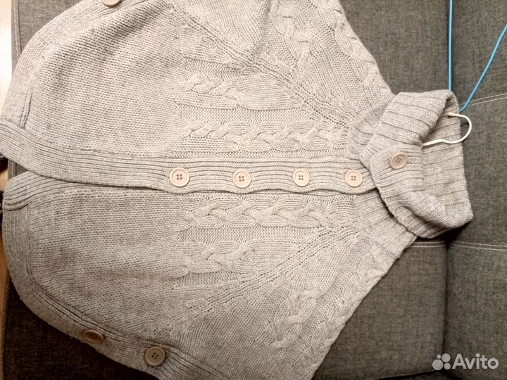 Кардиган пончо