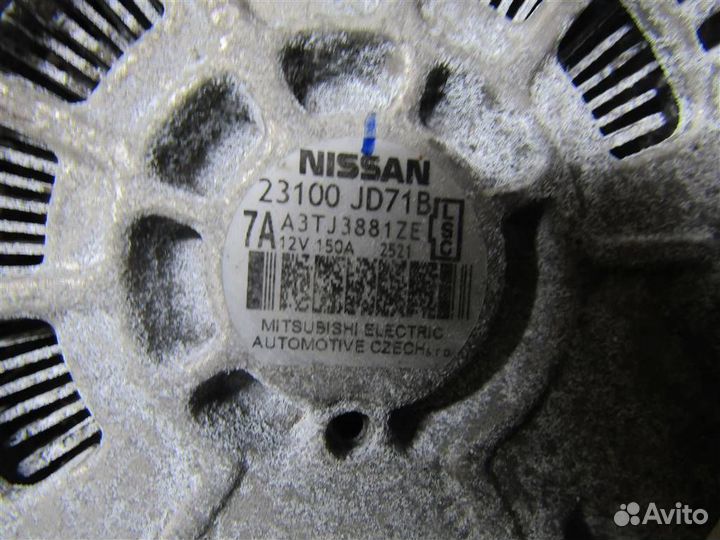 Генератор Nissan Qashqai рест. 2012 23100JD71B