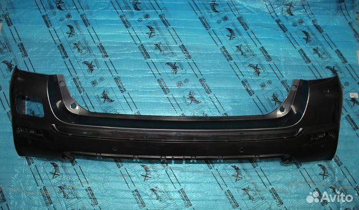 Задний бампер Тойота Хайлендер 2010-2013 серый №3