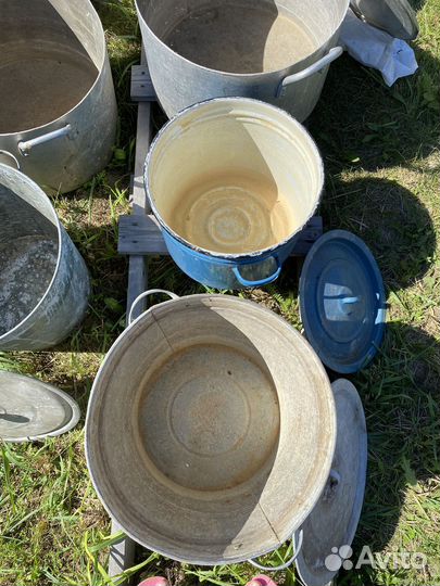 Кастрюли, баки, тазы, выварки
