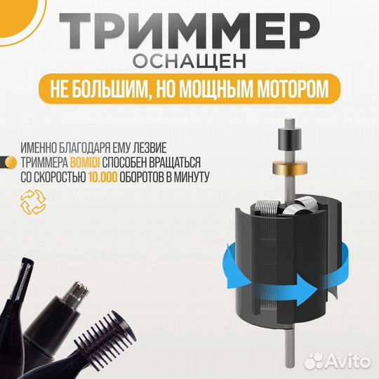 Триммер со сменными насадками Xiaomi bomidi NT1