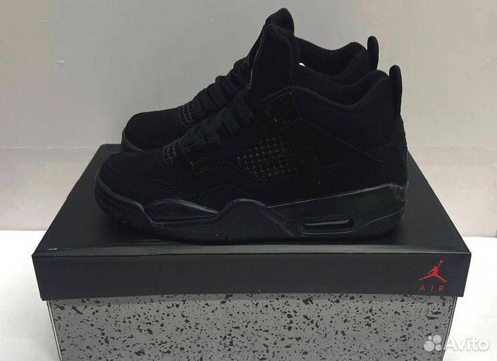 Кроссовки Nike Air Jordan 4 retro black cat