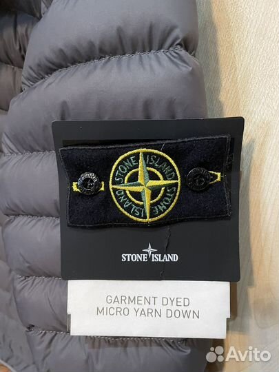 Пуховая куртка лёгка Stone Island серая