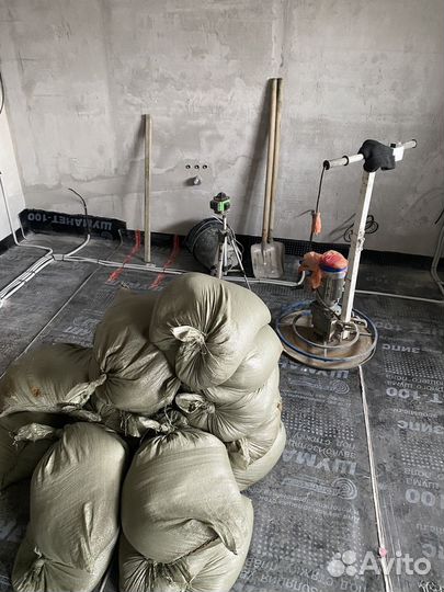 Полусухая стяжка пола за 1 день