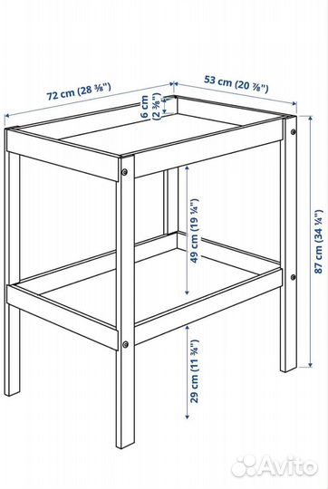 Пеленальный столик икеа сниглар, бук