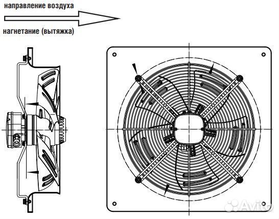 Вентилятор вытяжной осевой