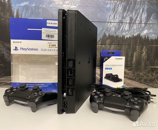 Sony playstation 4 Slim PS4 (600 игр в комплекте)