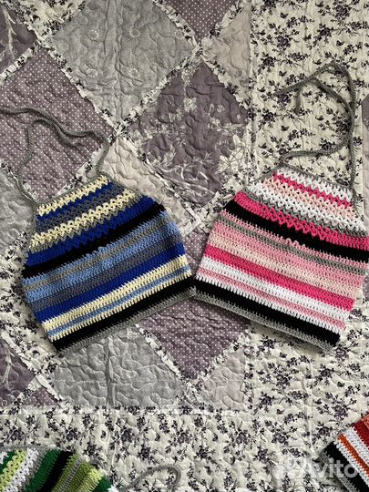 Вязаный крючком топик Y2k Pinterest