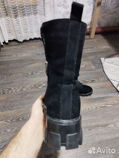Сапоги 37 размер для женщин (Велюр)