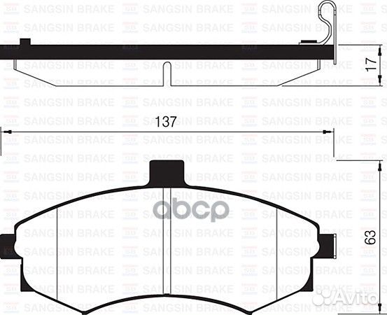 Колодки тормозные перед KIA cerato 04/hyundai