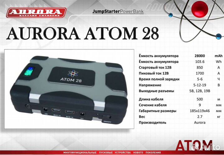 Пусковое устройство aurora atom 28 ушинского 12