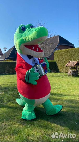 Гена крокодил надувной костюм новый 2м 60 см
