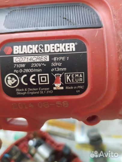 Дрель ударная black dekker