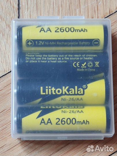 4шт аккумулятора AA LiitoKala 2600mAh