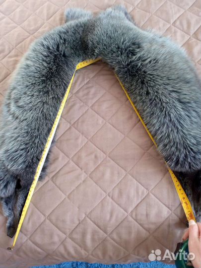 Меховой воротник натуральный мех чернобурка