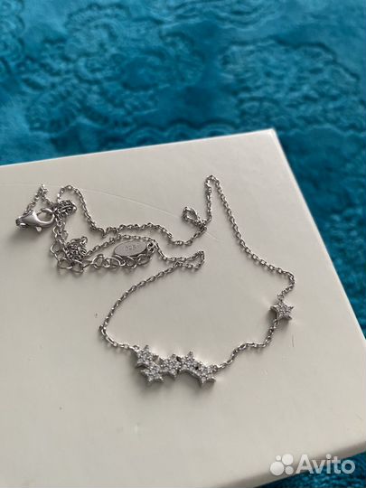 Серебряное колье со звёздами