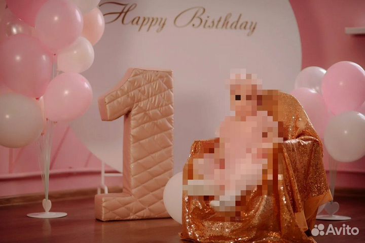 Цифра 1 на годик девочке