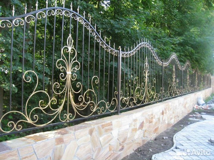 H2Кованные заборы \ Калитки 3Д с установкой 2 метр