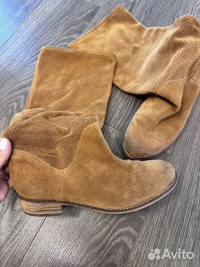 Сапоги из натуральной замши, Италия р. 39