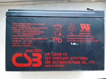 Акб 12в 12v CSB HR 1234W F2 аккумулятор ибп UPS