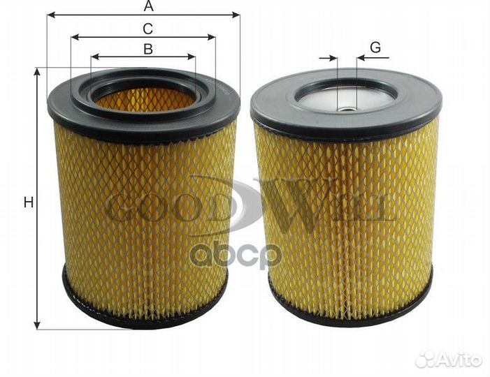 Фильтр воздушный AG1080 Goodwill