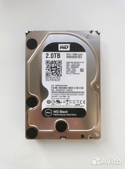 Жесткий диск HDD Western Digital WD Black 2TB