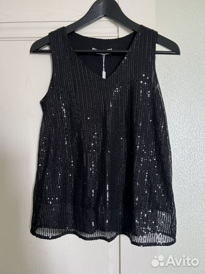 Топ в пайетках блестящий как Zara HM