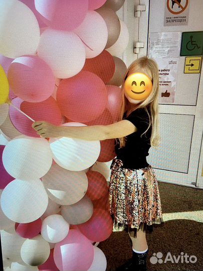 Юбка и топ с пайетками праздничные пышные