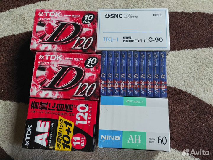 Аудио кассеты новые блоками