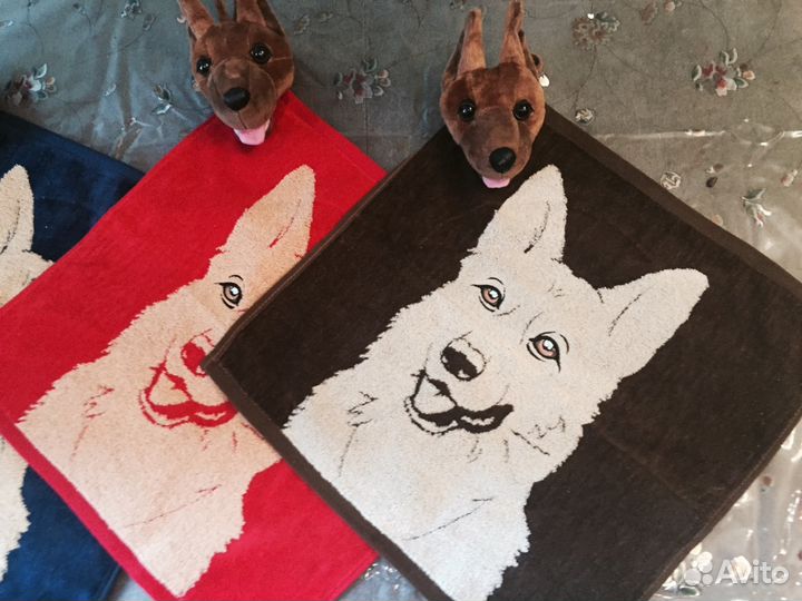 Полотенце махровое Собака 35х35 см