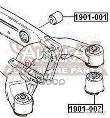 Сайлентблок задней балки 1901-007 asva