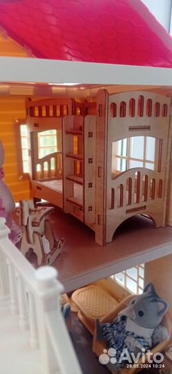 Sylvanian families домик с мебелью