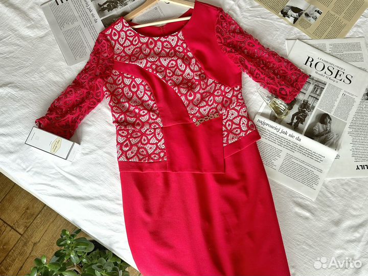 Платье женское красное 50