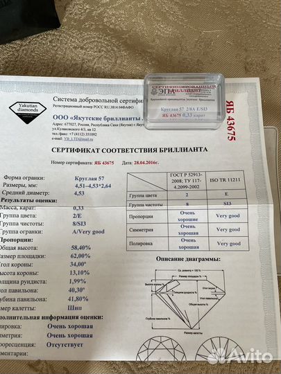 Новое кольцо с бриллиантом эпл