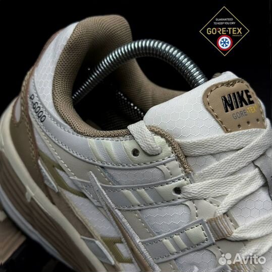 Кроссовки зимние Nike P-6000 white and brown