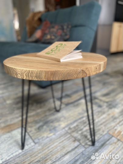 Журнальный столик из массива вяза