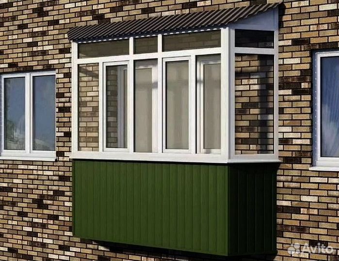 Остекление и отделка балкона под ключ. Рассрочка