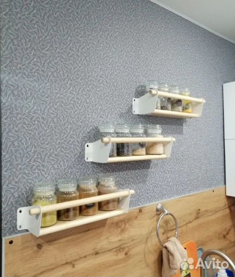 Полка для кухни икеа неребю 40х12х9.9 см, береза