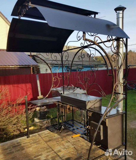 Мангал с крышей