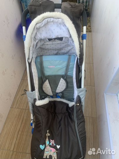 Детские санки коляска с колесами