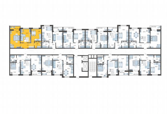 2-к. квартира, 51,8 м², 16/16 эт.