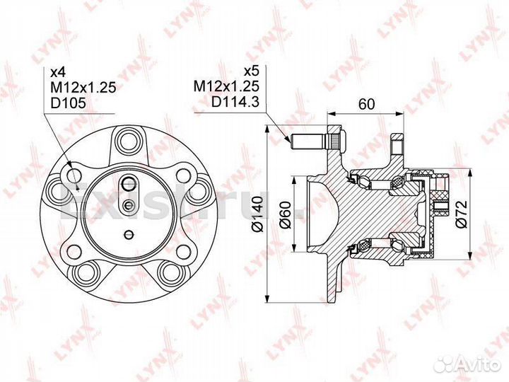 WH1099 Ступица зад SX4 06-13