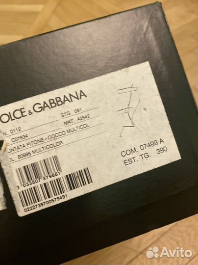 Dolce gabbana босоножки