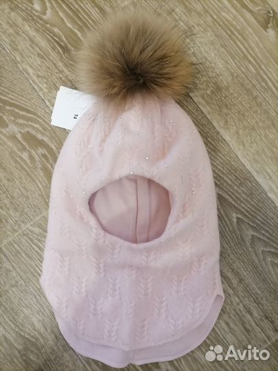 Шапка шлем зимняя для девочки