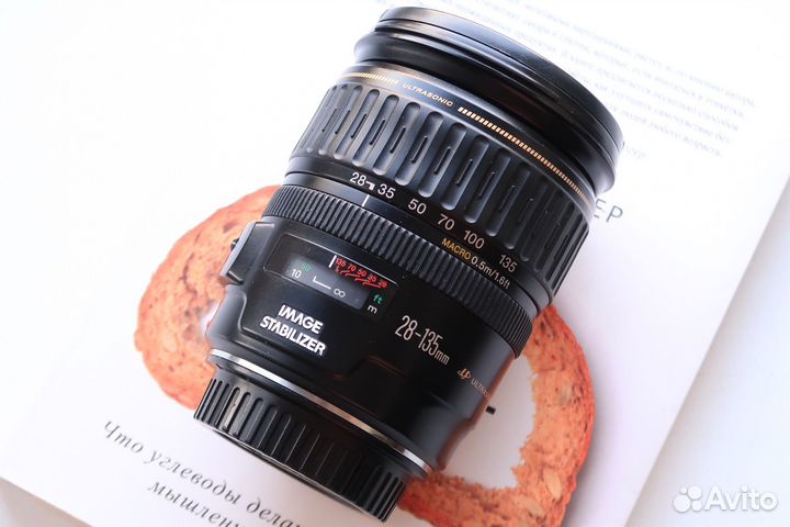 Объектив Canon EF 28-135 IS USM+бленда (сост сред)