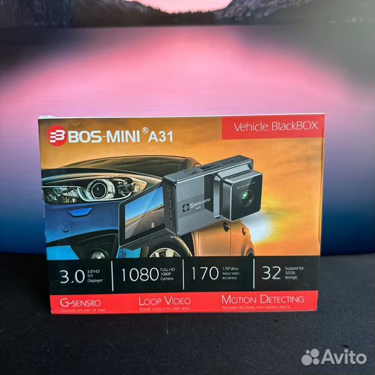 Видеорегистратор boss mini A31, Full HD, Микрофон (Арт.31444)