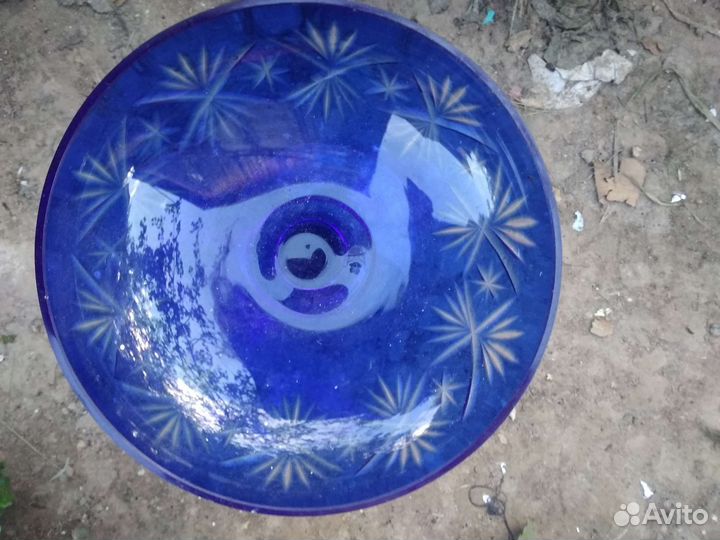 Вазочка на ножке.Чешский хрусталь