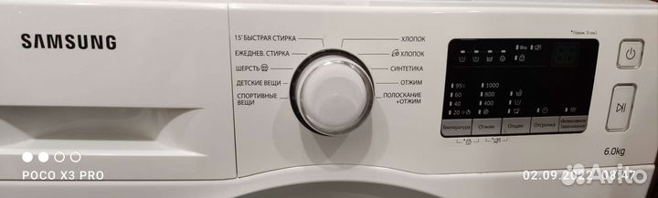 Стиральная машина samsung ww60j3090jw