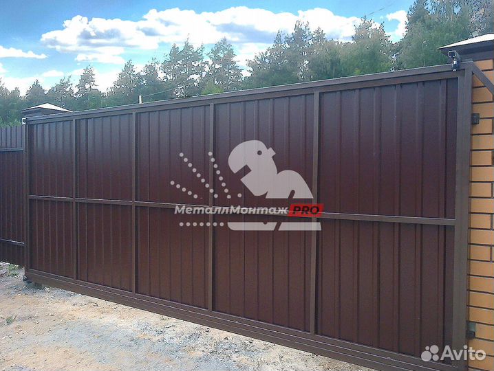 Откатные ворота с автоматикой от производителя